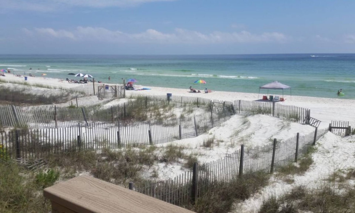 Panama City Beach House | Beachfront Townhouse(11) Pet Friendly Covered Deck
