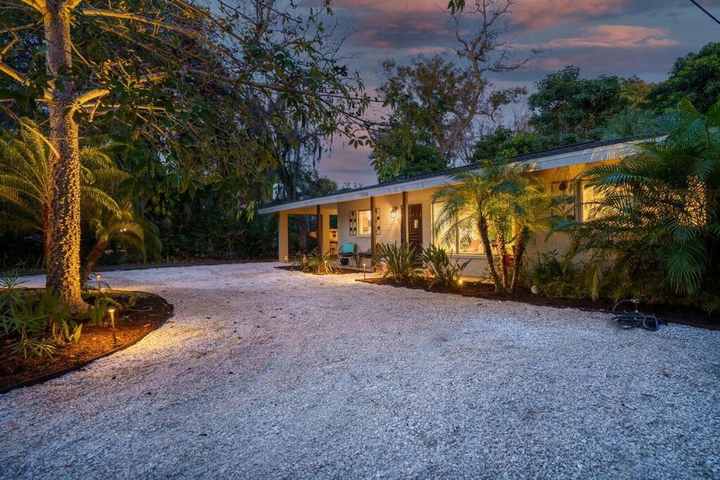 Indian Beach Sapphire Shores House | Beautiful Glam Mid-Century 1 block from Sarasota bay with Firepit