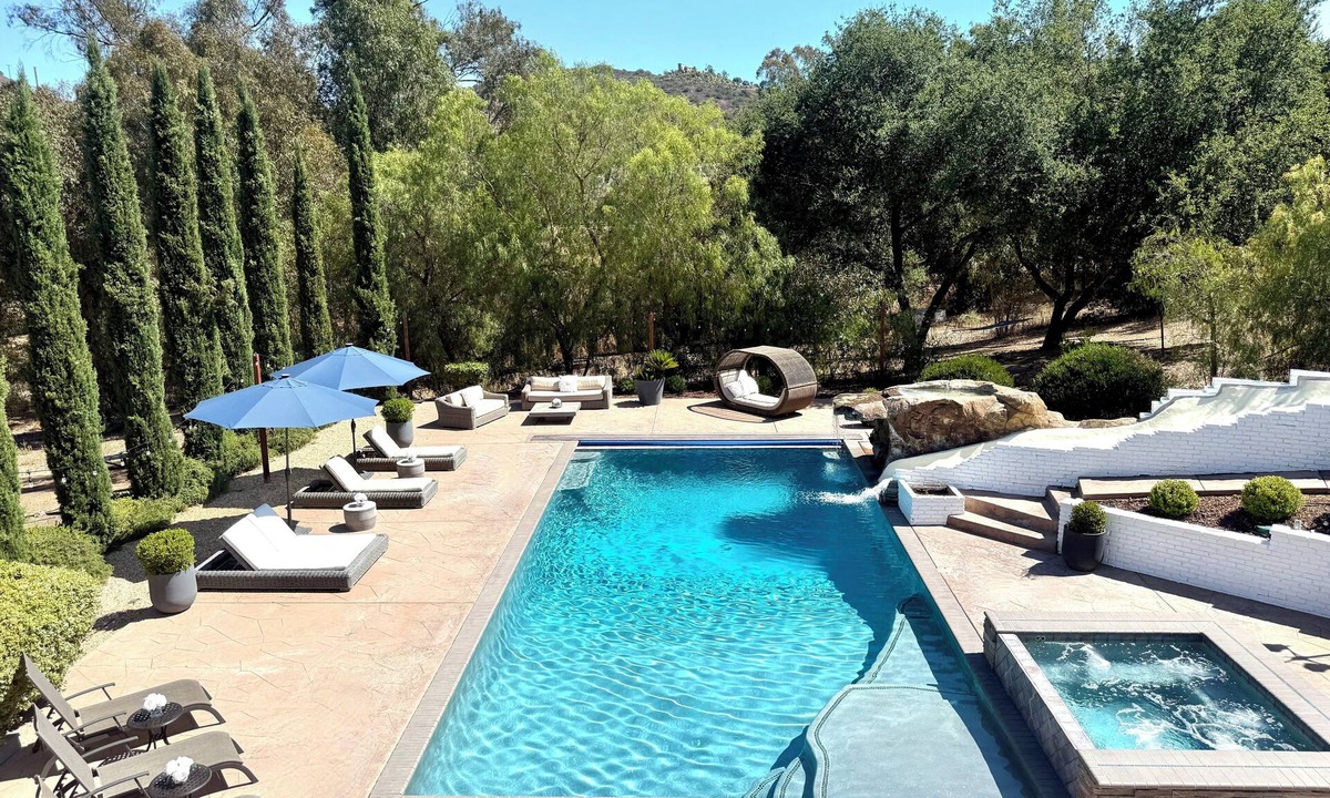 Fallbrook Villa | Enchanted Estate with Pool, Spa, Slide, Sauna in your own 4-Acre Park