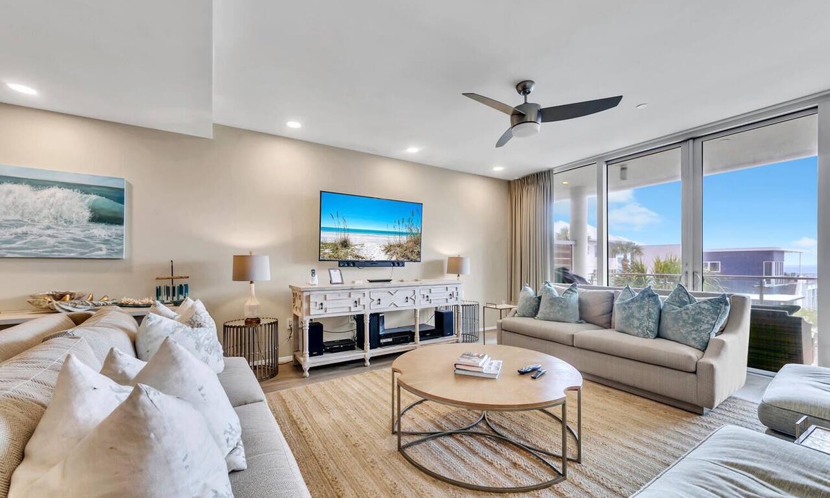 Seagrove Beach Condo | 🌊Endless Gulf Views-Luxury Condo with Private Beach-Viridian 202 on 30A🌊