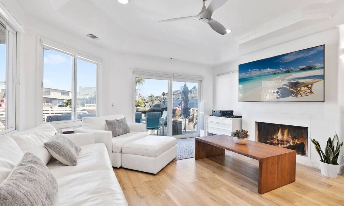 Balboa Island House | Large home at Center of Island, water views, garage, fire pit, dock, AC, linens