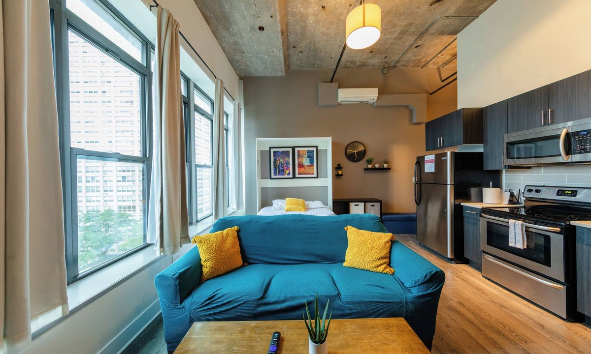 Near South Side Hotel | McCormick Place Modern Suite for 4, with Optional Parking