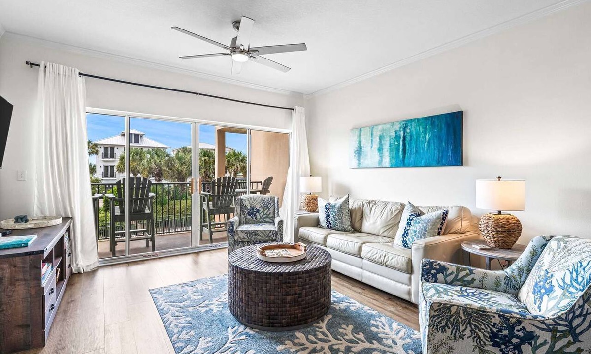 Frangista Beach Condo | Modern 2br/2ba, Pet friendly, steps to private beach access and restaurants!