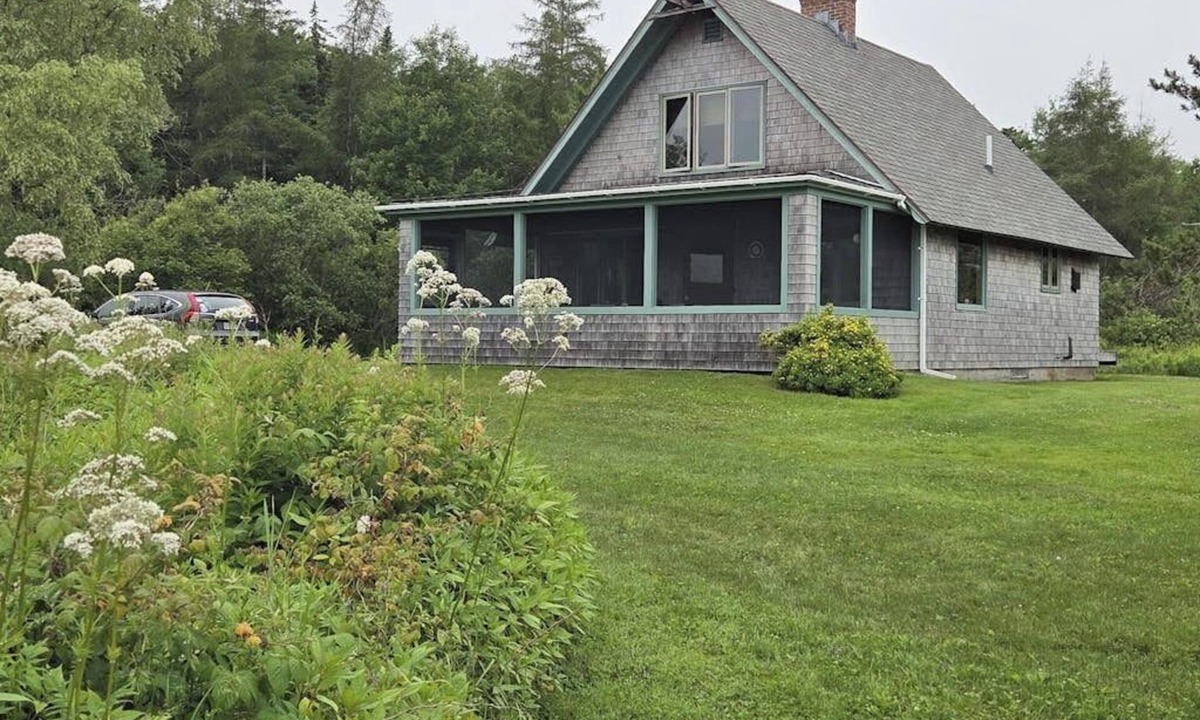 Owls Head Cabin | Peaceful coastal cabin with screened porch, water view of the cove, dog-friendly