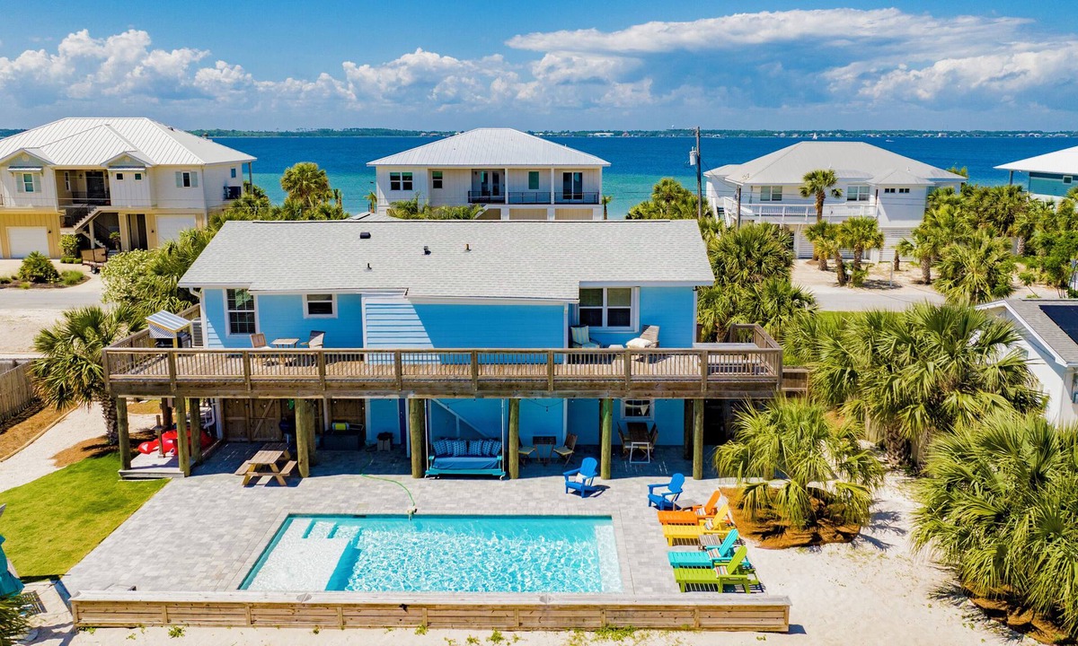 Villa Segunda House | Private Heated Pool Game Room Walk to Gulf & Sound Pet Friendly