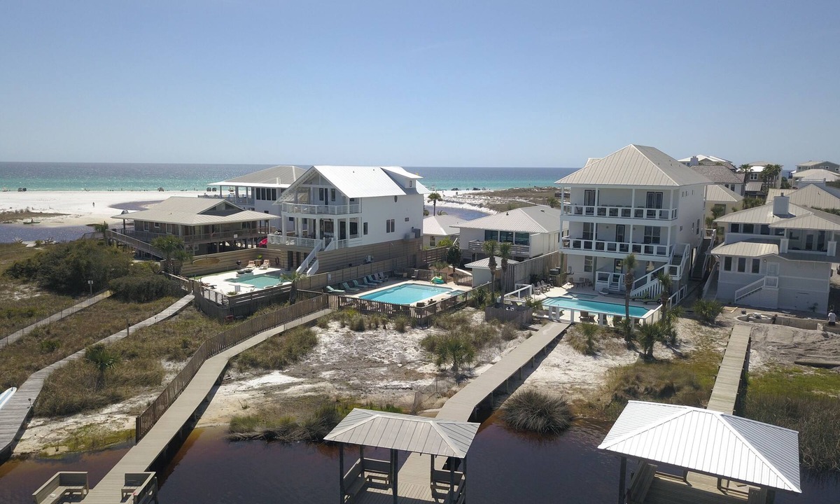 Grayton Beach House | Seaspray 7bed7.5B, Grayton, pool,Gulf/Lake view,DOCK,playroom!