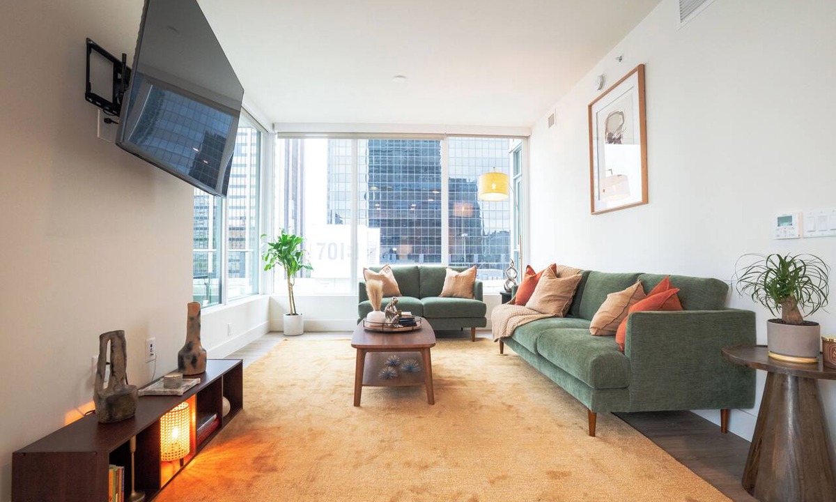 East Village Apartment | Spacious 2BR San Diego Urban Oasis w/AC & Designer Style