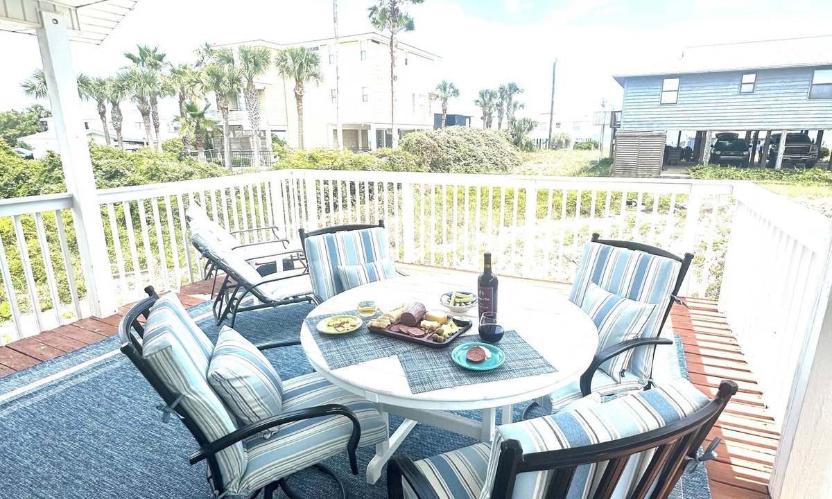 St. George Island House | Sparkling Gulf View From A Partially Covered Deck
