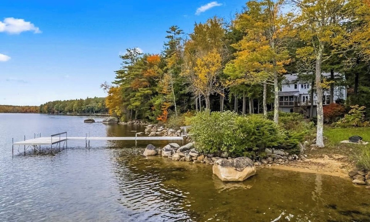 West Poland House | Waterfront, dog-friendly home on 12+ acres with dock, hot tub & sunset views