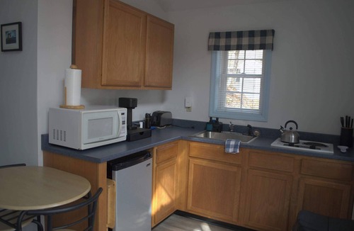 Norway Cabin | 1 bedroom cottage with queen bed and 2 person whirlpool tub.