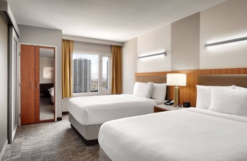 Las Vegas Hotel | 2 Queen Beds & Trundle Bed | SpringHill Suites | Premium Suite w/Kitchenette