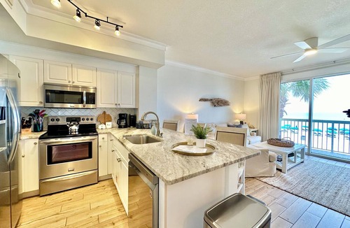 West Panama City Beach Condo | $2232 July 31-Aug7~ 1st Floor! Directly on Beach@CELADON~2 Private Pkg Spaces ~ FREE Beach Service!