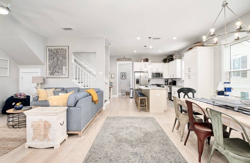 Dune Allen Beach House | Adorable home w/6 seat golf cart, pool & close to beach.