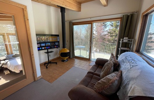 Hillside East House | Bright, private, rustic, large, vaulted ceiling home -acre+ wooded spacious lot