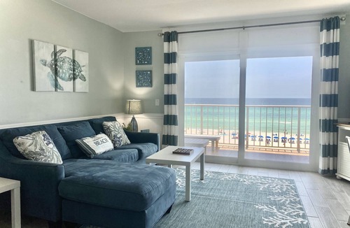 Panama City Beach Condo | ☀️Charming BEACHFRONT on the 6th floor. Sleeps 6. Includes beach chairs!☀️ #628