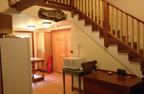 East Central Franklin Cabin | Cozy Camp Nestled In The Woods by the Carrabassett River, on 20 acres .