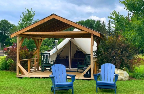 Turner Cabin | Cozy Glamping Tent at Farm Stay in Maine