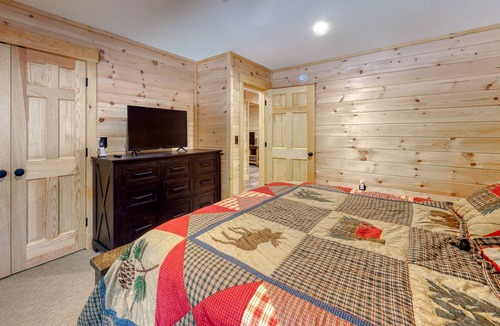 Carrabassett Valley Cabin | Dog-friendly home with large deck, hot tub, great views, & gas fireplace