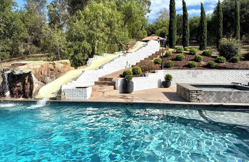 Fallbrook Villa | Enchanted Estate with Pool, Spa, Slide, Sauna in your own 4-Acre Park
