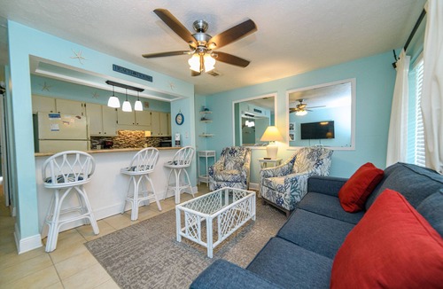 Gulf Lagoon Beach Condo | Fabulous 1BR Condo with amazing beach views sleeps 4. Park by door. Pool.