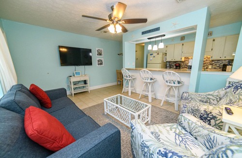 Gulf Lagoon Beach Condo | Fabulous 1BR Condo with amazing beach views sleeps 4. Park by door. Pool.