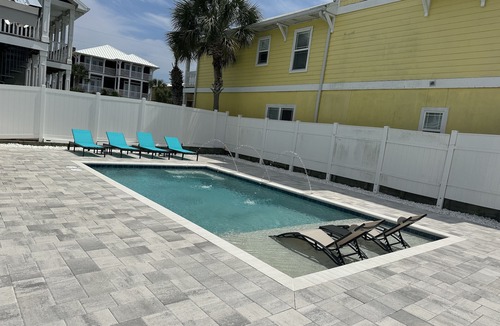 Bel Air Cottage | Family Ready: POOL :3BR/2BA Beach Cottage: Less than a block from Beach: WIFI