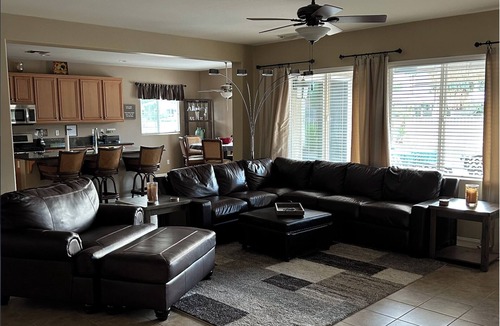 Indio House | Golf Course Oasis, Pool, Spa, Games, Walk to Festivals, Pet Friendly.