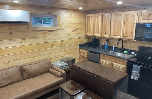 North Anson Cabin | Lake paradise- Cozy 2-bedroom cabin walkout to the lake.