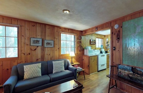 Greenville Junction Cabin | Lakefront cabin with private dock & beach access