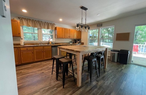 Pocono Lake House | Lakefront Hot Tub Private Dock Kayaks Canoe Fire Pit Dog Friendly