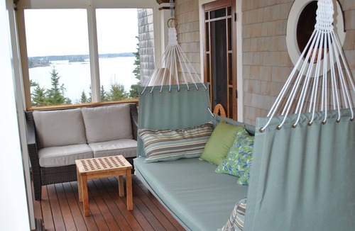 Vinalhaven House | Large waterfront home with tennis court, dock, large boat moorings, great views