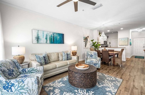 Frangista Beach Condo | Modern 2br/2ba, Pet friendly, steps to private beach access and restaurants!