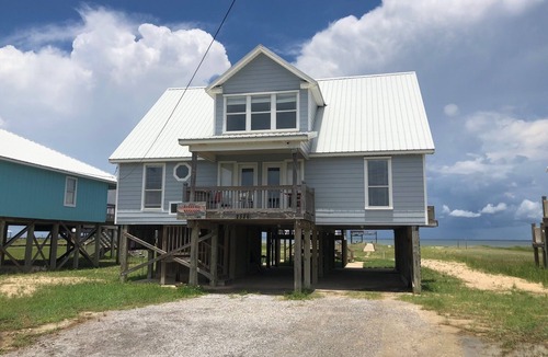 Dauphin Island House | Private bayfront beach- private dock for fishing, Bring dogs. BIG JULY DISCOUNTS