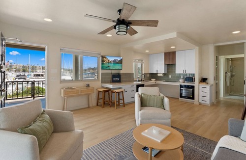 Townsite Condo | Relaxation is for Everyone, Book Accessible ADA Friendly, Large Patio Views of Marina