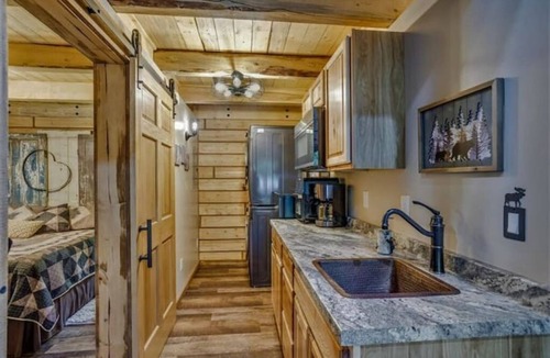Houston Cabin | Riverfront, Authentic, Luxury Log Cabin-Black Bear