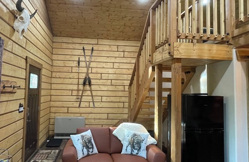 Houston Cabin | Riverfront, Authentic, Luxury Log Cabin-Bison