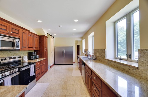 Mount Pocono House | Secluded Mountain Castle Swimming Pool - 50 Private Acres Breathtaking Views