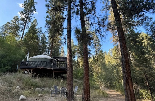 Garden Valley Cabin | Secluded Off Grid Mountain Yurt with Power and Starlink