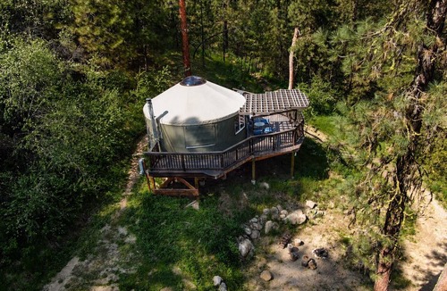 Garden Valley Cabin | Secluded Off Grid Mountain Yurt with Power and Starlink