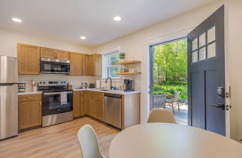 Ellsworth Apartment | Serene 2-bedroom apartment with WiFi in Ellsworth with a backyard stream.