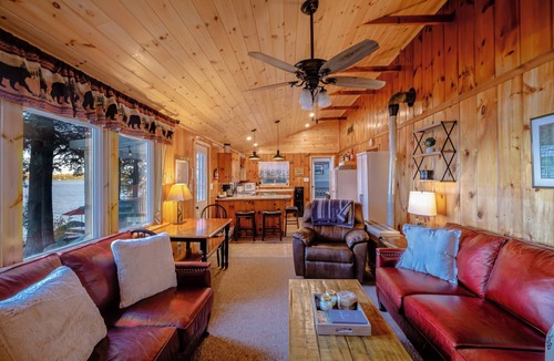 Otis Cabin | Side by Side Cabins on Lake with Private Beach near Acadia National Park