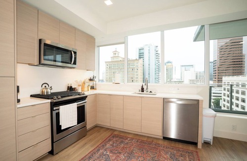 East Village Apartment | Spacious 2BR San Diego Urban Oasis w/AC & Designer Style