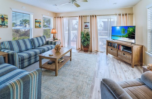 St. George Island House | Sparkling Gulf View From A Partially Covered Deck