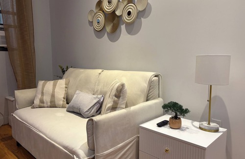 Central New York City Apartment | Stylish 2BR Midtown West Apartment w/Exposed Bric