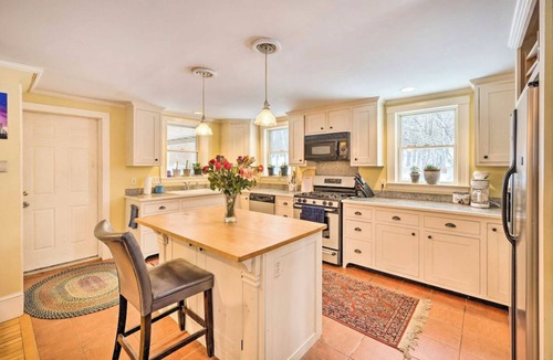 Rumford Point House | Sunday River Area 1860s Eclectic Farmhouse 8 Person Hot Tub