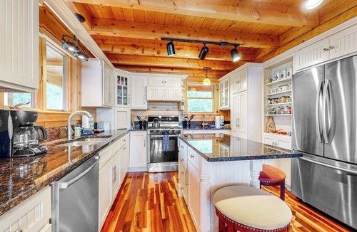 Greenville House | Tranquil Haven | Secluded waterfront house with sauna, dock, kayaks, canoe, gym
