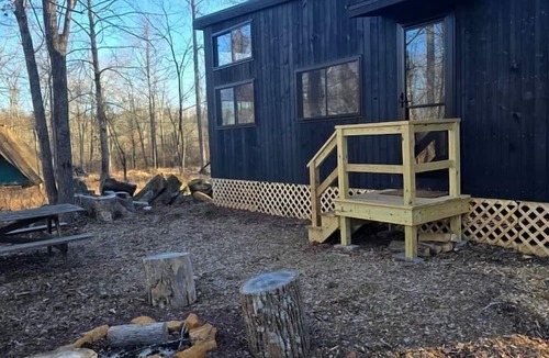 Quakertown Cabin | Willow: Modern Eco-Pod Retreat in Pennsylvania Forest in a Tiny Cabin with Scenic Views