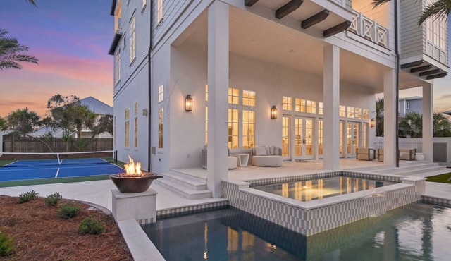 10,000+ Sq Ft Estate w/Beach Access, Gulf Views, Pool, Pickleball, Bar
