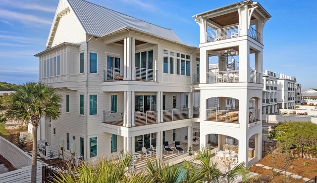 30a Beach Getaway Extravagant Gulf-View Steps from Beach w Private Pool & Spa