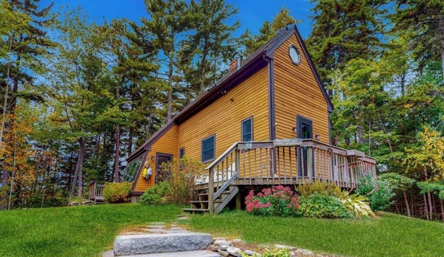 Appalachee Pond Waterfront Cottage | Decks, Sunroom, Dock with Kayaks & Canoe